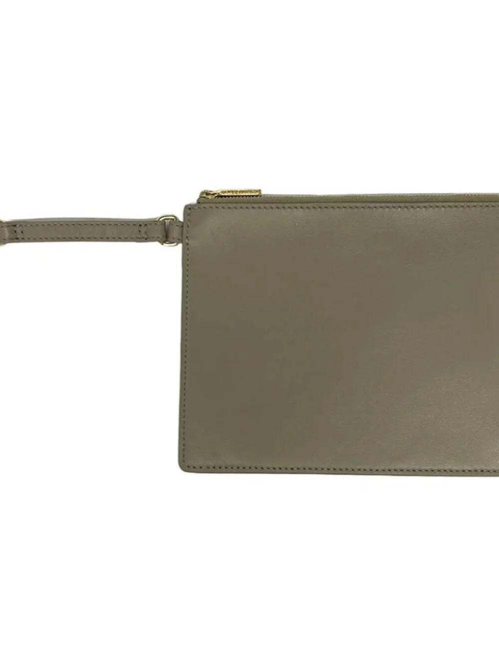 TORY BURCH Gray Beige Leather Nubuck Tote Bag